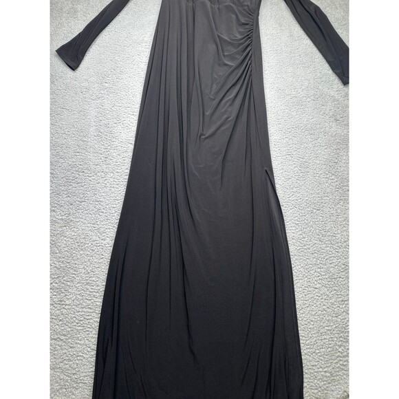 LAUNDRY BY SHELLI SEGAL Cold Shoulder Jersey Gown (Size 4) Black - Picture 3 of 8